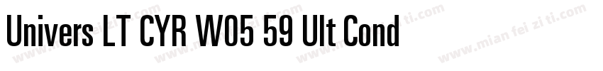 Univers LT CYR W05 59 Ult Cond字体转换